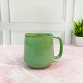 Ocean Green Ceramic Coffee Mug Set Of 2 Pieces - 330ml Each | Ceramic Mugs For Coffee, Tea, Milk - Microwave Safe & Leak Proof